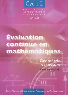 Couverture du produit · Evaluation continue en maths CP CE1 cycle 2 2 vols