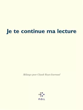 Couverture du produit · Je te continue ma lecture