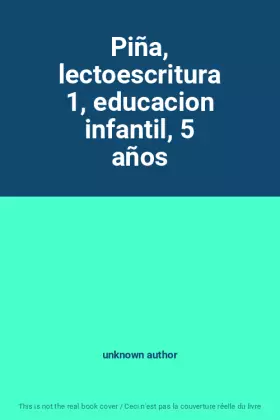 Couverture du produit · Piña, lectoescritura 1, educacion infantil, 5 años