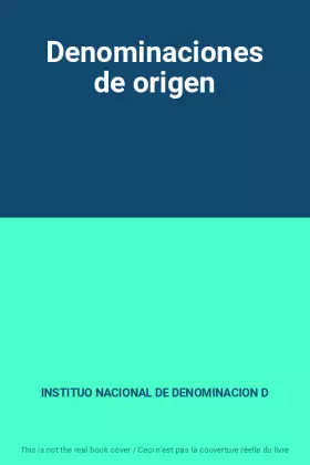 Couverture du produit · Denominaciones de origen
