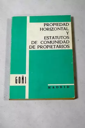 Couverture du produit · Propiedad horizontal y estatutos de Comunidad de Propietarios