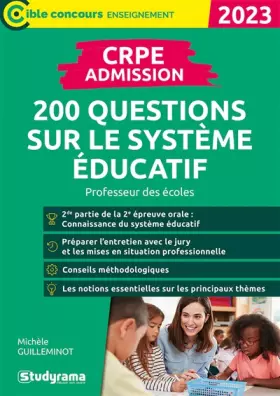 Couverture du produit · CRPE – Admission – 200 questions sur le système éducatif: Professeur des écoles – Concours 2023