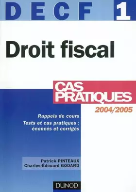 Couverture du produit · DECF, numéro 1 : Droit fiscal : Cas pratiques