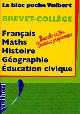 Couverture du produit · Brevet des collèges : français, maths, histoire-géographie