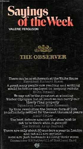 Couverture du produit · Sayings of the week