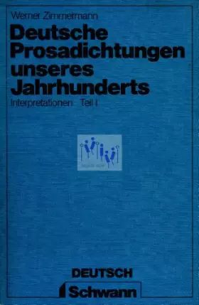 Couverture du produit · Deutsche Prosadichtungen des 20. Jahrhunderts, in 3 Bdn., Bd.1