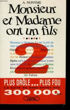 Couverture du produit · MONSIEUR ET MADAME ONT UN FILS. TOME 2