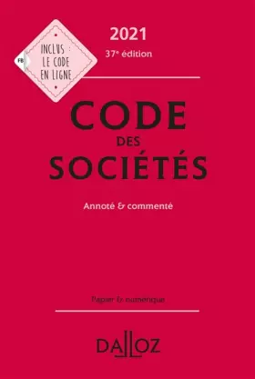 Couverture du produit · Code des sociétés: Annoté et commenté