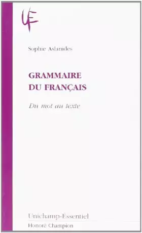 Couverture du produit · Grammaire du français : du mot au texte