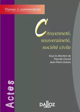 Couverture du produit · Citoyenneté, souveraineté, société civile