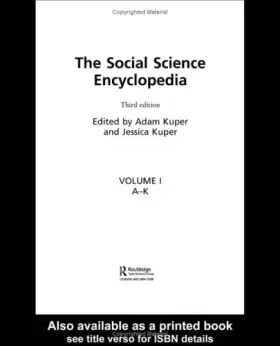 Couverture du produit · The Social Science Encyclopedia: 001