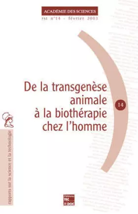 Couverture du produit · De la transgenèse animale à la biothérapie chez l'homme