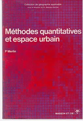 Couverture du produit · Méthodes quantitatives et espace urbain