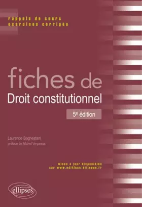 Couverture du produit · Fiches de Droit Constitutionnel