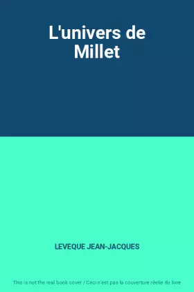 Couverture du produit · L'univers de Millet