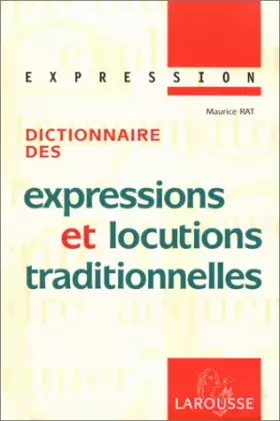 Couverture du produit · Dictionnaire des expressions et locutions traditionnelles
