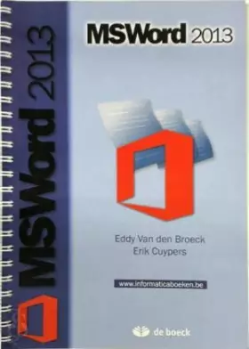 Couverture du produit · MS Word 2013