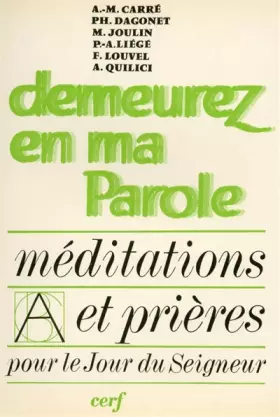 Couverture du produit · Demeurez en ma Parole, année A