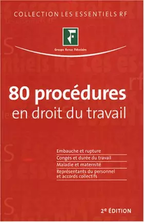 Couverture du produit · 80 Procédures en droit du travail