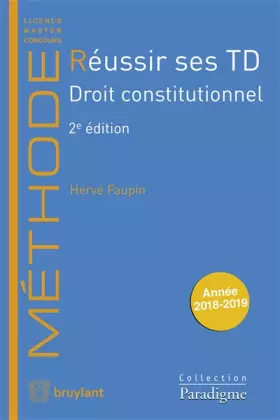 Couverture du produit · Réussir ses TD - Droit constitutionnel