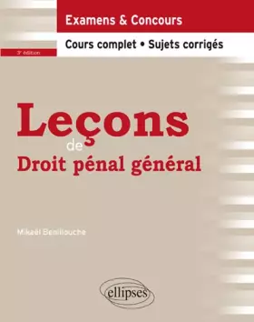Couverture du produit · Leçons de Droit pénal général - 3e édition