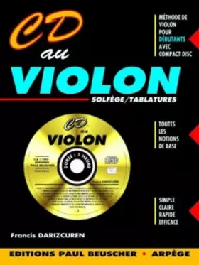 Couverture du produit · Partition : CD au violon F. Darizcuren