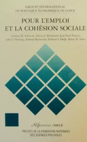 Couverture du produit · Pour l'emploi et la cohésion sociale