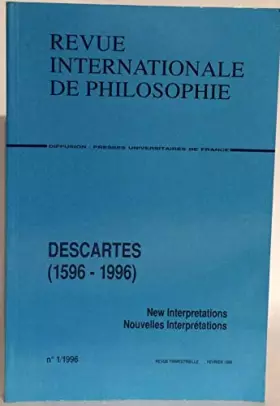 Couverture du produit · REVUE INTERNATIONALE DE PHILOSOPHIE 195 (1-1996) DESCARTES (1596-1996)