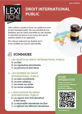 Couverture du produit · Droit international public