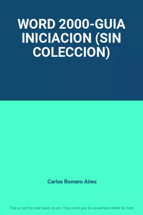 Couverture du produit · WORD 2000-GUIA INICIACION (SIN COLECCION)