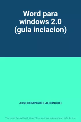Couverture du produit · Word para windows 2.0 (guia inciacion)