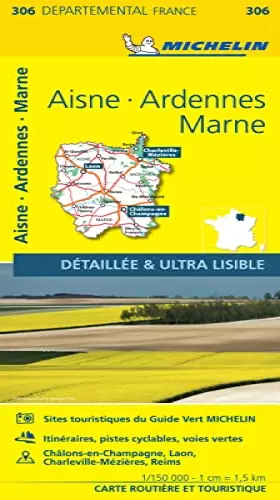 Couverture du produit · Carte Départementale Aisne, Ardennes, Marne