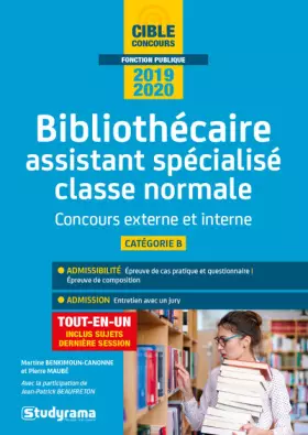 Couverture du produit · Bibliothécaire assistant spécialisé classe normale: Concours externe et interne