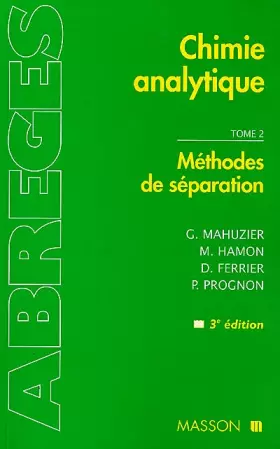 Couverture du produit · Méthodes de séparation: METHODES DE SEPARATION