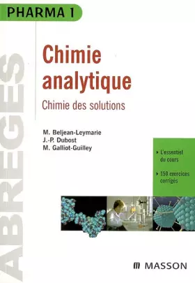 Couverture du produit · Chimie analytique : chimie des solutions: POD