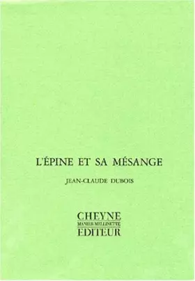 Couverture du produit · L'épine et sa mésange