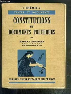 Couverture du produit · CONSTITUTIONS ET DOCUMENTS POLITIQUES /