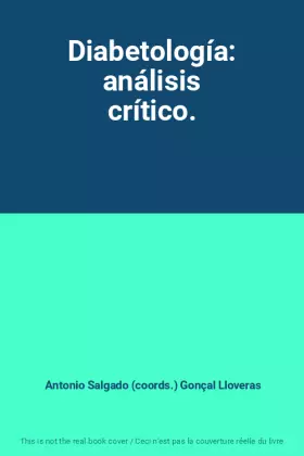 Couverture du produit · Diabetología: análisis crítico.