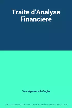 Couverture du produit · Traite d'Analyse Financiere