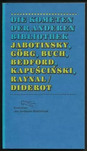 Couverture du produit · Die Kometen der anderen Bibliothek. No. 0. Kleine Geschichten in Geschichten.