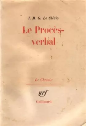 Couverture du produit · Le proces verbal