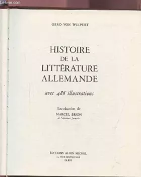Couverture du produit · Histoire de la littérature allemande.