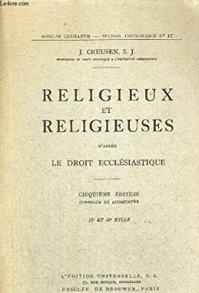 Couverture du produit · RELIGIEUX ET RELIGIEUSES D APRES LE DROIT ECCLESIASTIQUE