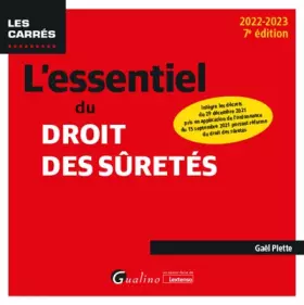 Couverture du produit · L'essentiel du droit des sûretés: Intègre les décrets du 29 décembre 2021 pris en application de l'ordonnance du 15 septembre 2