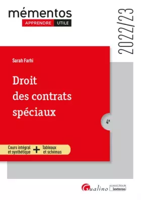 Couverture du produit · Droit des contrats spéciaux: Cours intégral et synthétique - Tableaux et schémas