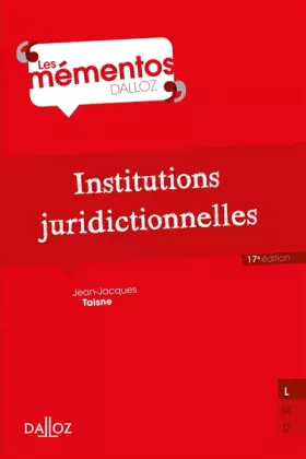 Couverture du produit · Institutions juridictionnelles 17ed