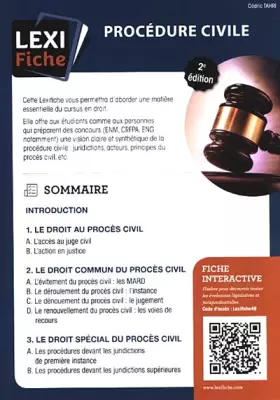 Couverture du produit · Procédure civile