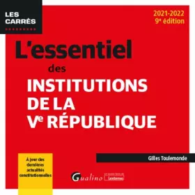 Couverture du produit · L'essentiel des institutions de la Ve République: À jour des dernières actualités constitutionnelles