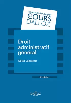 Couverture du produit · Droit administratif général