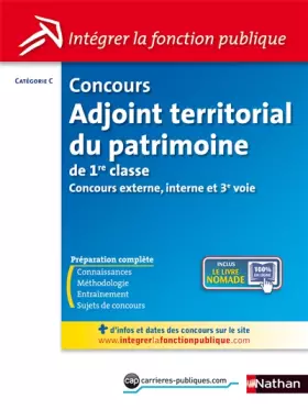 Couverture du produit · Concours Adjoint territorial du patrimoine de 1re classe
